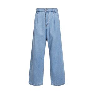 Dries Van Noten Men Light Blue Denim High-Rise Wide-Leg Jeans
